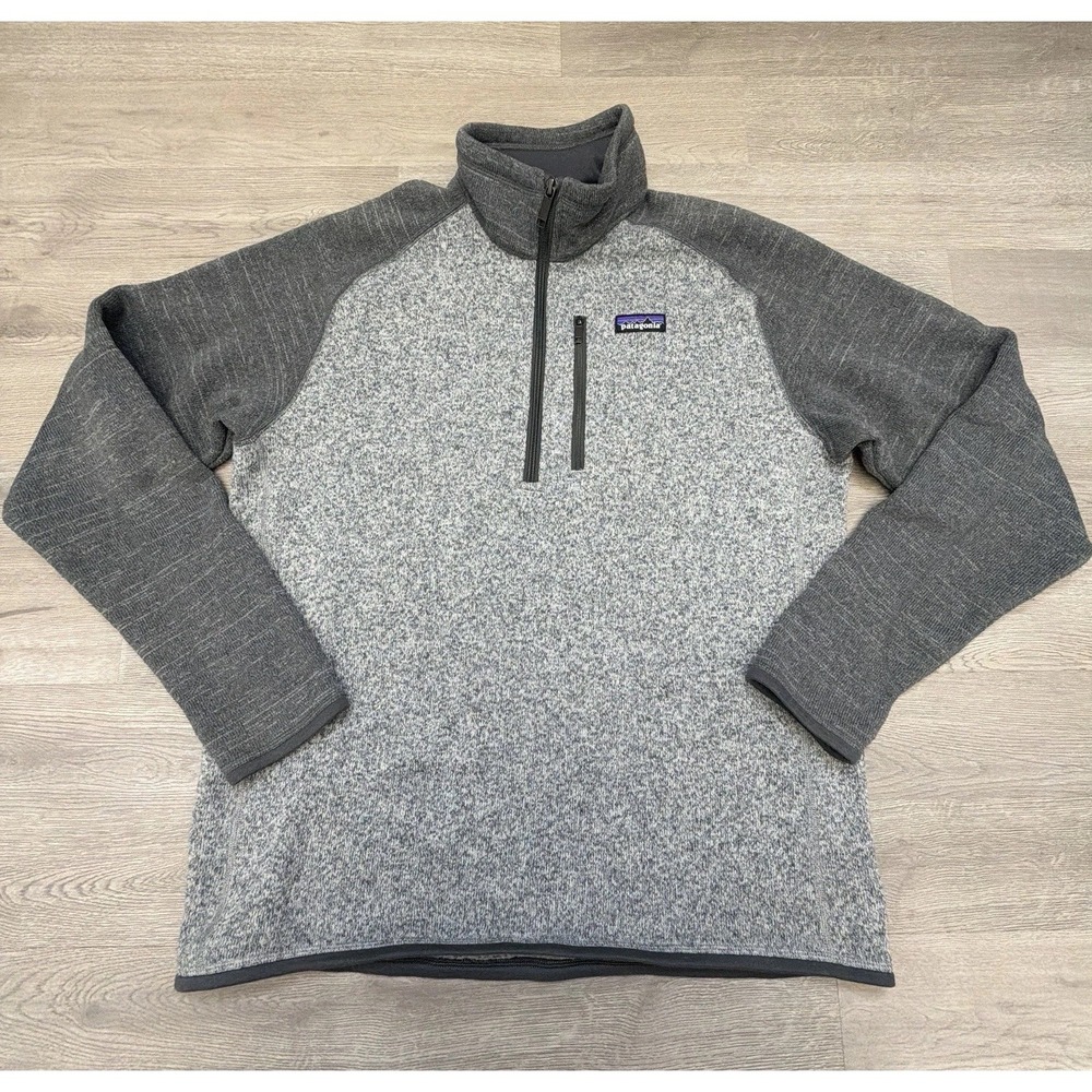 Patagonia Better Sweater 1/4 Zip Fleece Pullover Mens Large Gray
